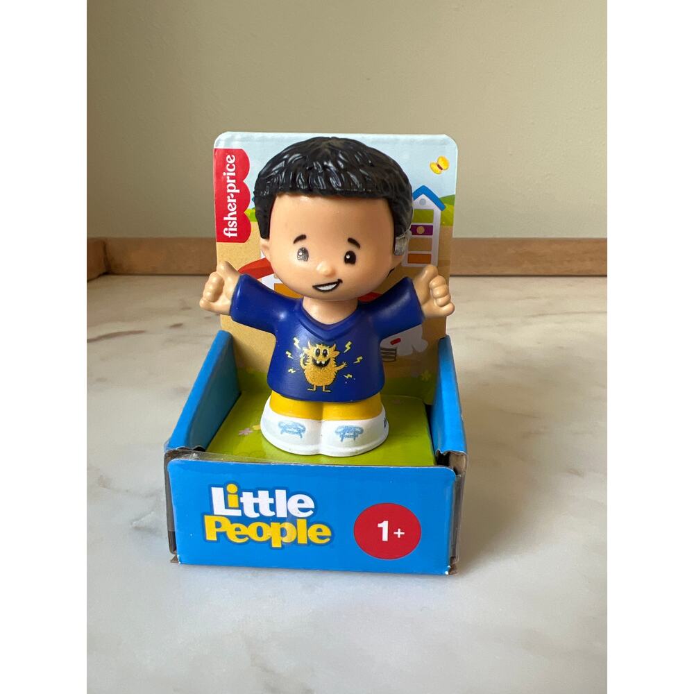 Fisher-Price Little People Little Boy with Cochlear Implant Hearing Aid New HTF